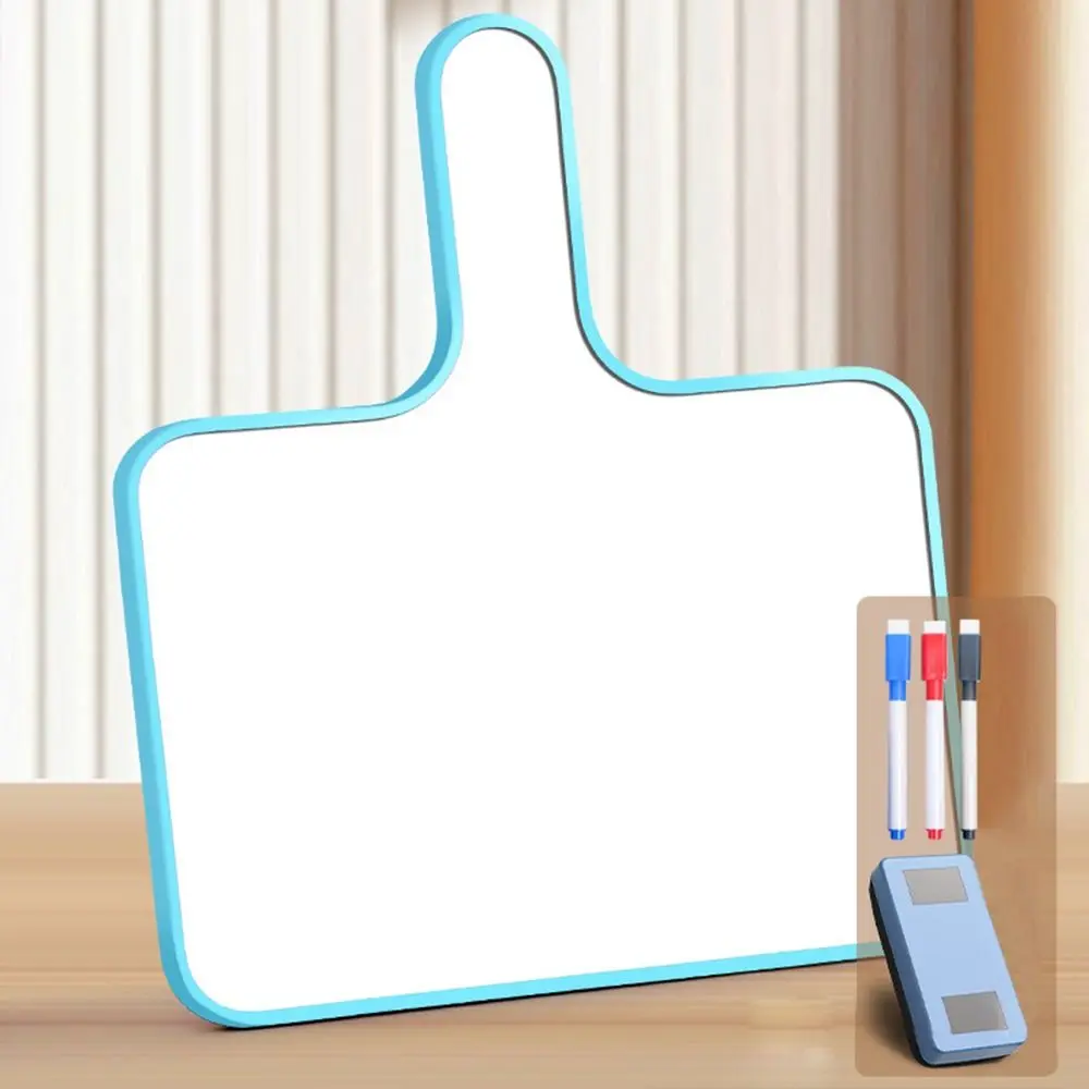 3pcs/set Durable Small Erasable Whiteboard Double Side Mini Handheld White Board Reusable Drawing Writing Pad Student