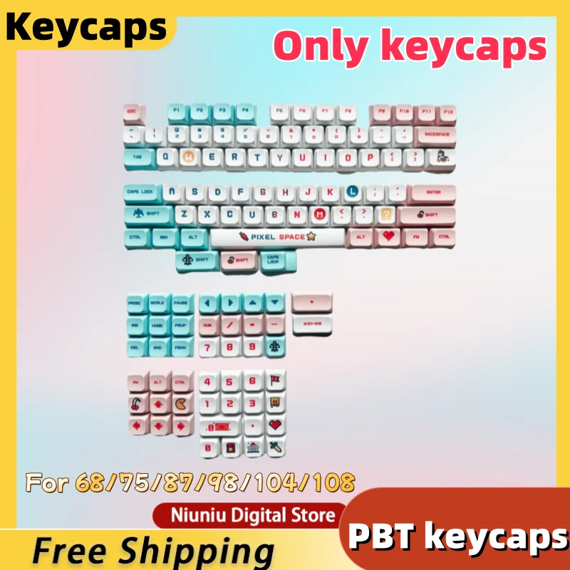 

Keycap PBT sublimation type MOA round and cute suitable for mechanical keyboard game office 68/75/87/98/108 kit keycap