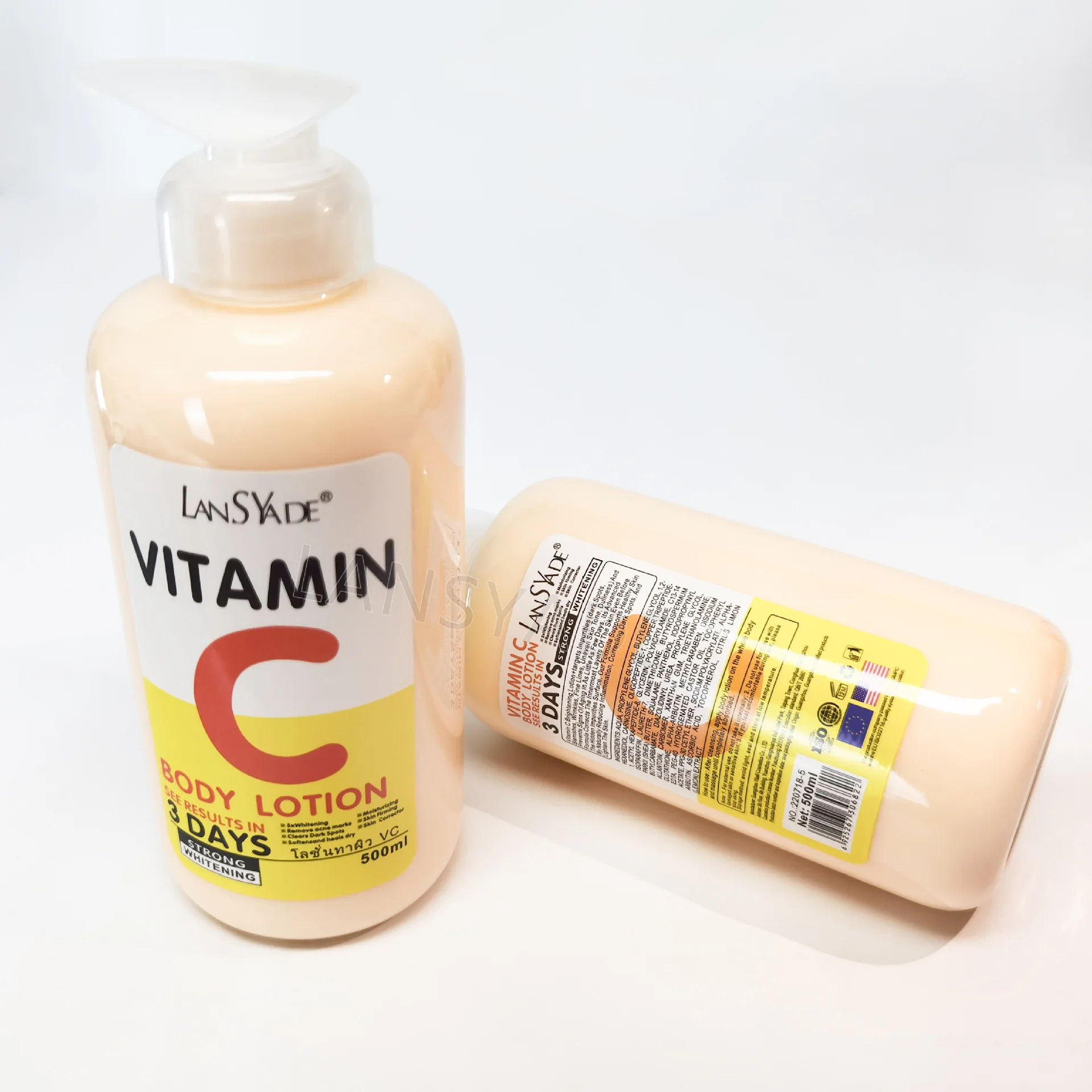 500mlAHA fruit acid VC body milk VE skin brightening moisturizing fading acne marks firming skin moisturizing milk Skincare - Image 3