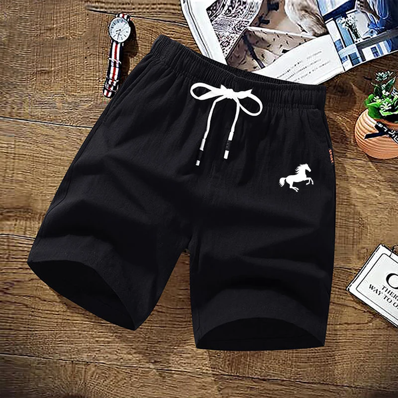 الصيف الرجال القطن والكتان السراويل رقيقة جدا التجفيف السريع تنفس الرياضة عارضة السراويل فضفاضة الكلاسيكية الرباط السراويل الرجال #2