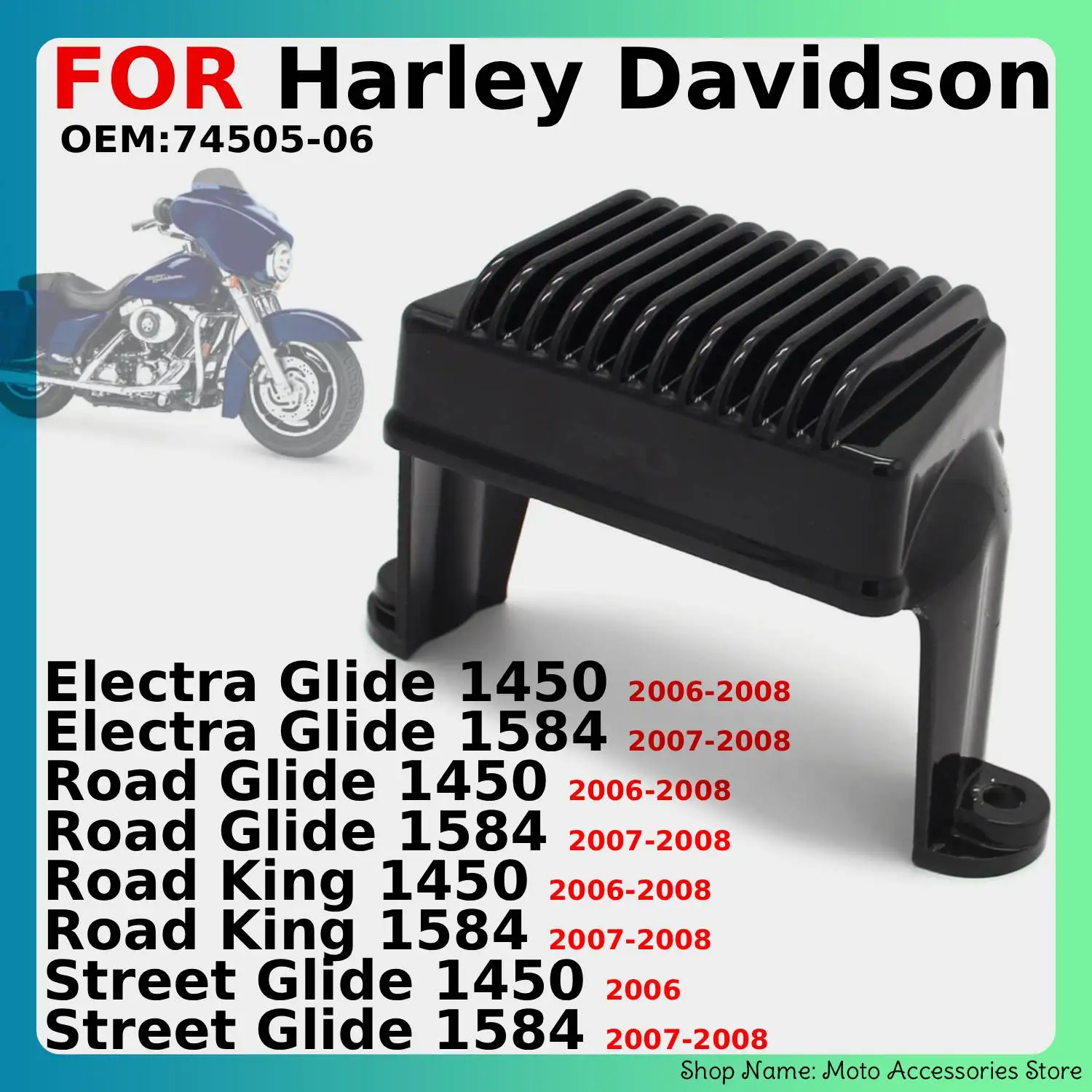 

Motorcycle Voltage Regulator Rectifier For Harley Touring All Models 2006 2007 2008 Year With OEM Number 74505-06 7450506