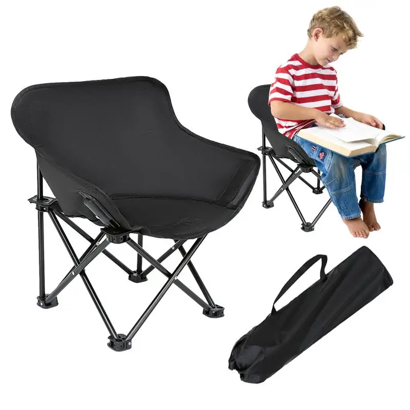 Pequeña silla plegable para exteriores para niños, silla de césped con respaldo, silla de pesca, silla compacta portátil para acampar al aire libre,