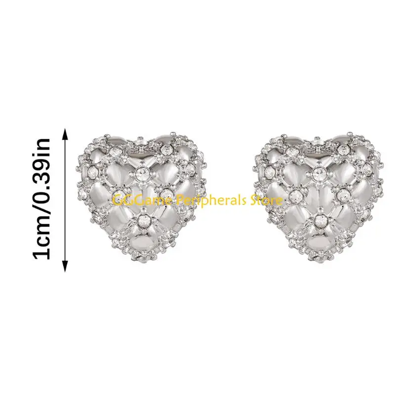 U55B Clip per cuffie in metallo da 2 pezzi con accento cristallo Installazione rapida per lo sport