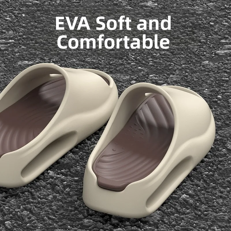 Outdoor Men's Slippers Summer 2026 Anti-Slip Thick Bottom Casual Couple Slippers Comfortable Wearing EVA Material