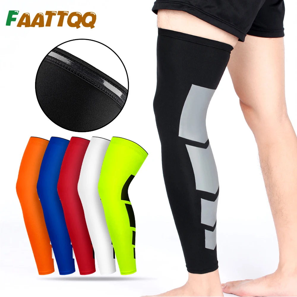 

Leg Compression Sleeves for Men Women, Full Leg Sleeve Long Knee Brace Support Protect Basketball Football Volleyball Cycling