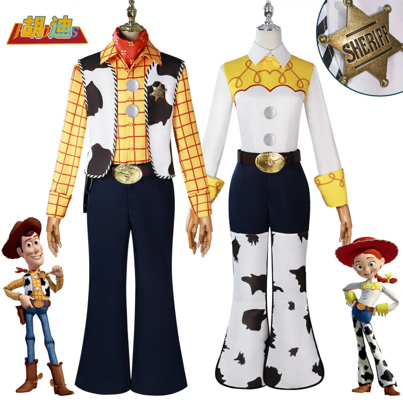 ชายและหญิงคู่ Woody Jessie Trish คอสเพลย์เครื่องแบบฮาโลวีนเครื่องแต่งกาย