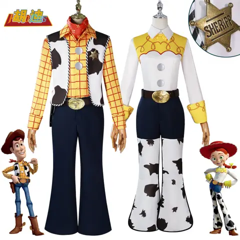 Juguetes de Anime para parejas masculinas y femeninas, uniformes de Cosplay Woody Jessie Trish, disfraz de escenario de Navidad y Halloween, disfraz de HERO Cos