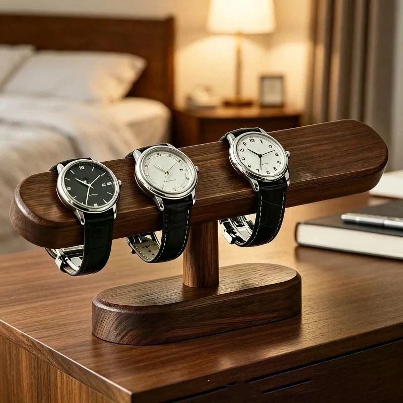 Walnut Color Watch Bracket Display Holder Jewelry Bracket Chain Anklets Hanger Stand Racks Organizer For Counter Shows
