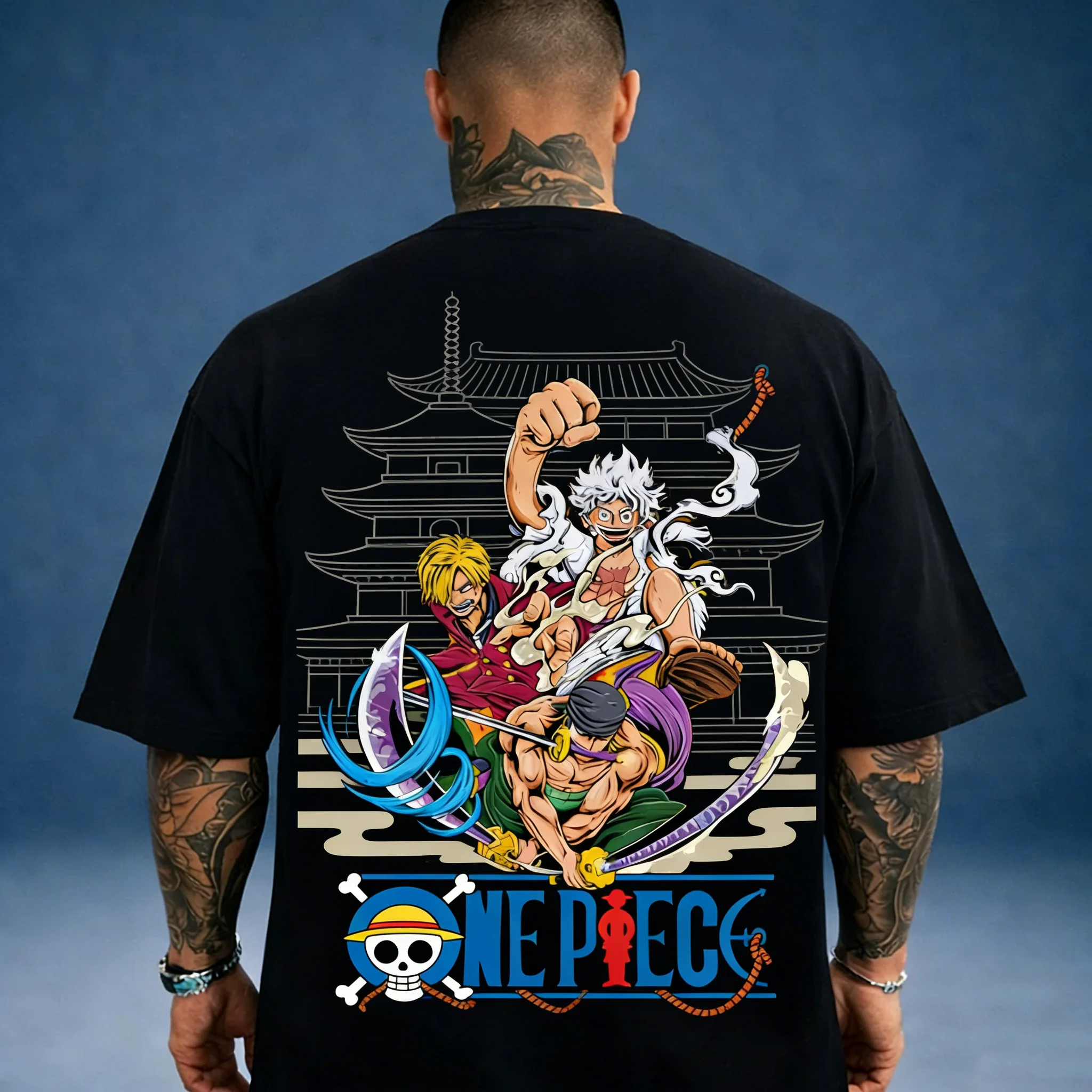 

Летняя футболка One Piece в стиле 21-го века от японского мастера аниме, детская и взрослая рубашка с короткими рукавами