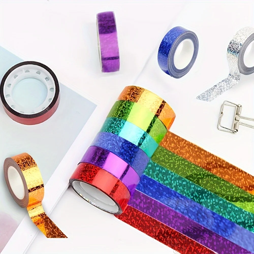 1pc Laser Foil Tape - High-Strength Adhesive Perfect for DIY Projects, Scrapbooking, and Photo Album Decorations