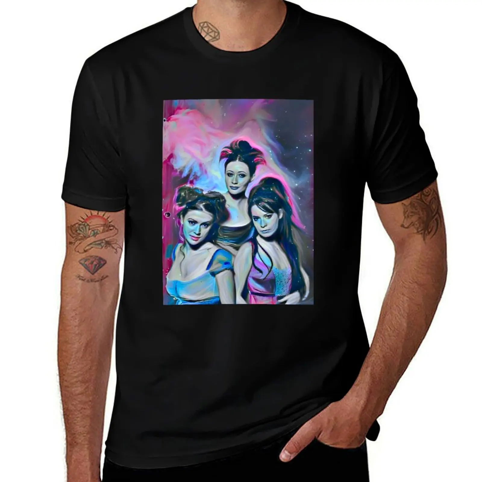 Magic Charmed Art T-Shirt summer 2025 blue archive graphic shirts mens clothing