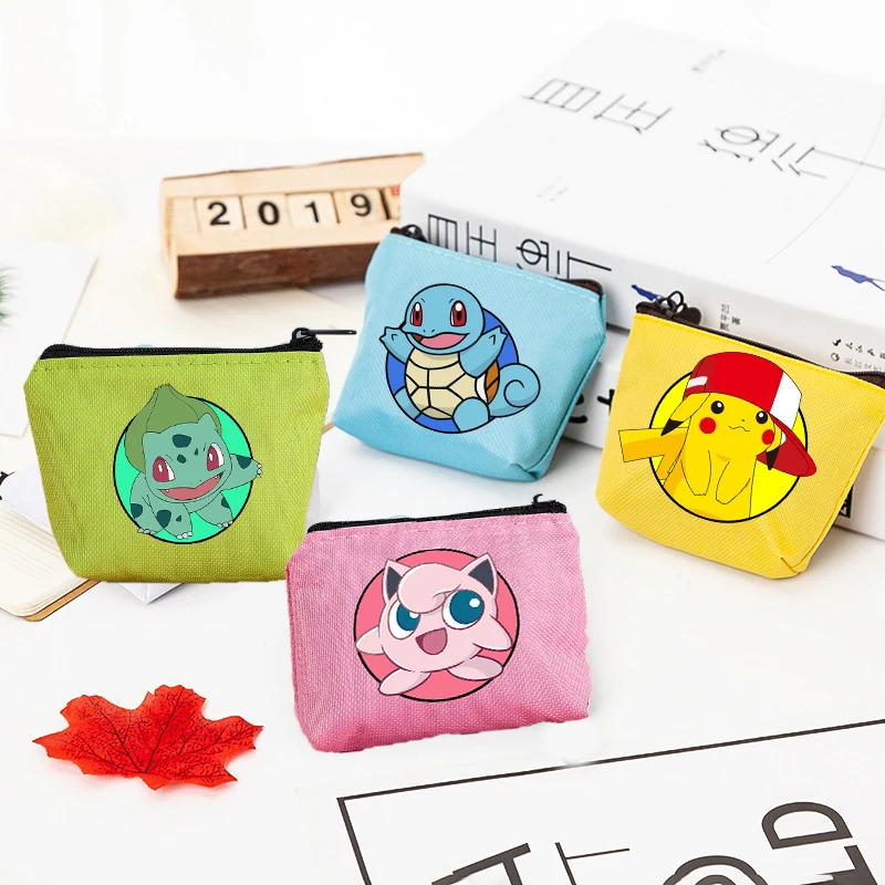 Pokemones Münzbörse, Kawaii Cartoon Anime Tragbare Geld- und Münzaufbewahrungstasche, Niedliche Mini-Kartenbörse, Schlüsselorganisator, Spielzeug-Geschenke