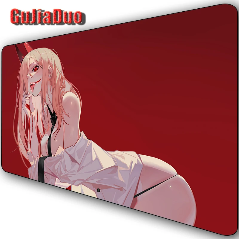 Bantalan Mouse Mange 80x40, alas Mouse Pad komputer karet alami Anime, alas meja Aksesori Game Kawaii