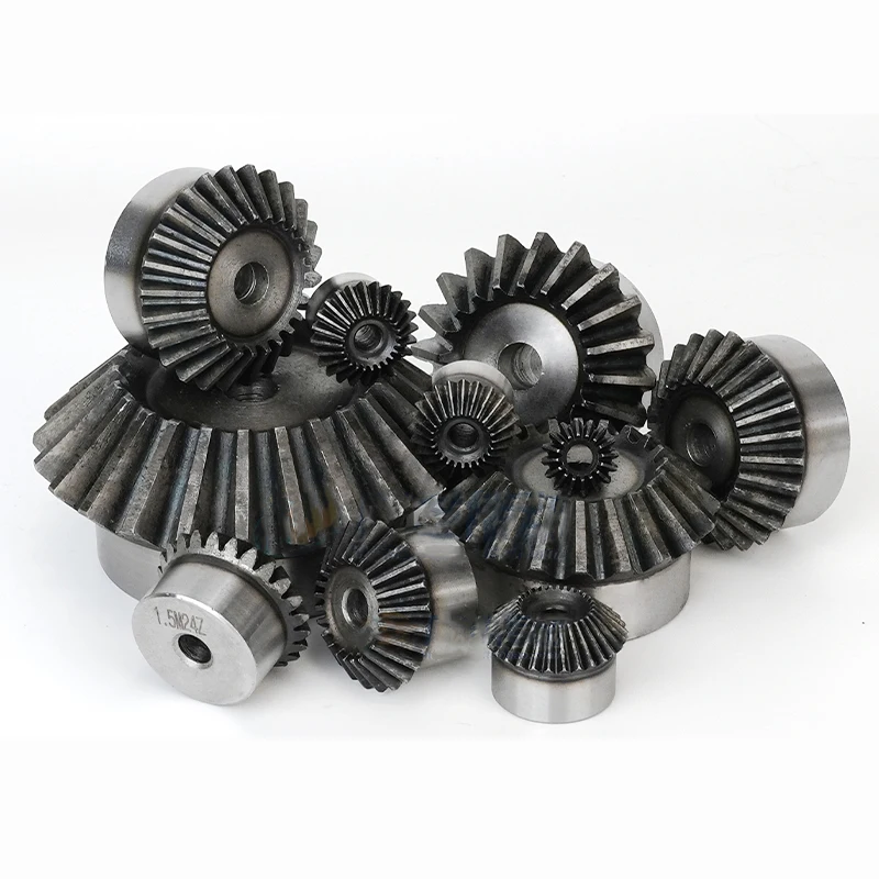 1PCS Bevel Gear 2M 1:1 15T 16T 17T 18T 19T 20T 21T ~ 30T Gear 90 Degrees Meshing Angle Steel Gears 45# Carbon Steel Rough Hole