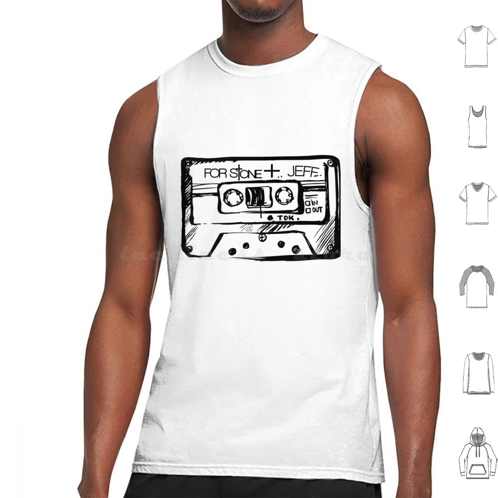 Son Tape Tank Tops Vest Sleeveless Stone Jeff Tape 1992 Ten Vedder Songs Grunge Mix Tape 90s Son Band History And