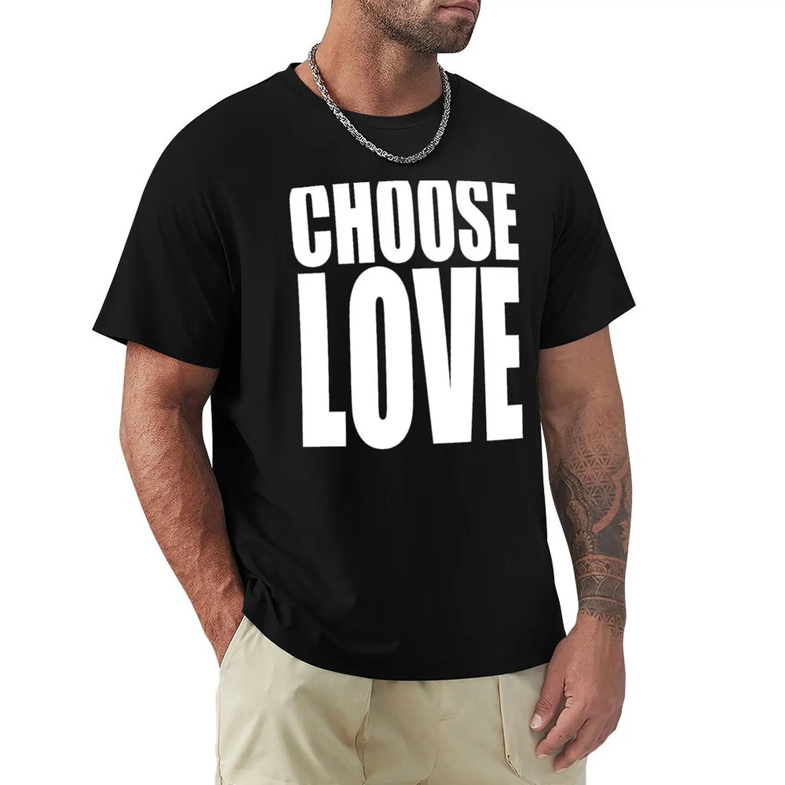

Choose Love T-Shirt Casual Simple Design Short Sleeve Shirt