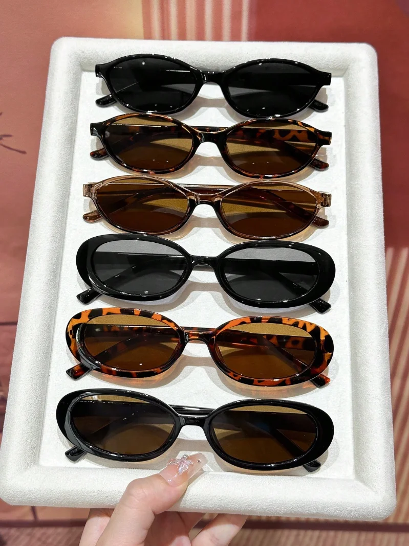 

6 шт. винтажные минималистичные очки в геометрической оправе для уличной вечеринки, уличной фотографии, идея подарка