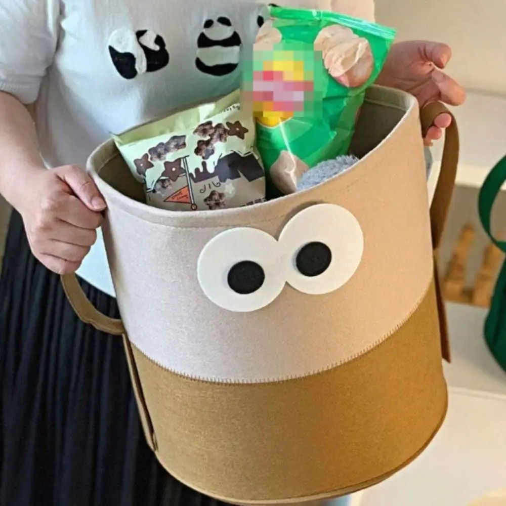 

Foldable Big-eyed Dirty Clothes Basket Cute Large-capacity Toy Storage Basket Durable Round Sundry Storage Box Debris Storage