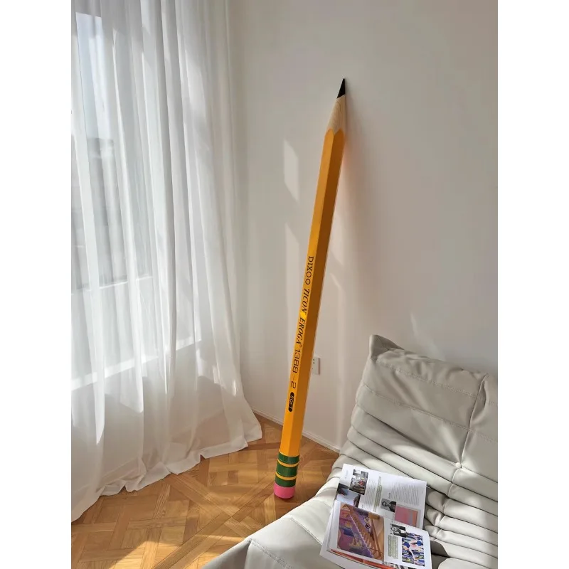 Lápiz gigante grande, instalación artística, adorno creativo para suelo, diseño De biblioteca, escultura, figuritas decorativas, Gel Arma De Bolinhas