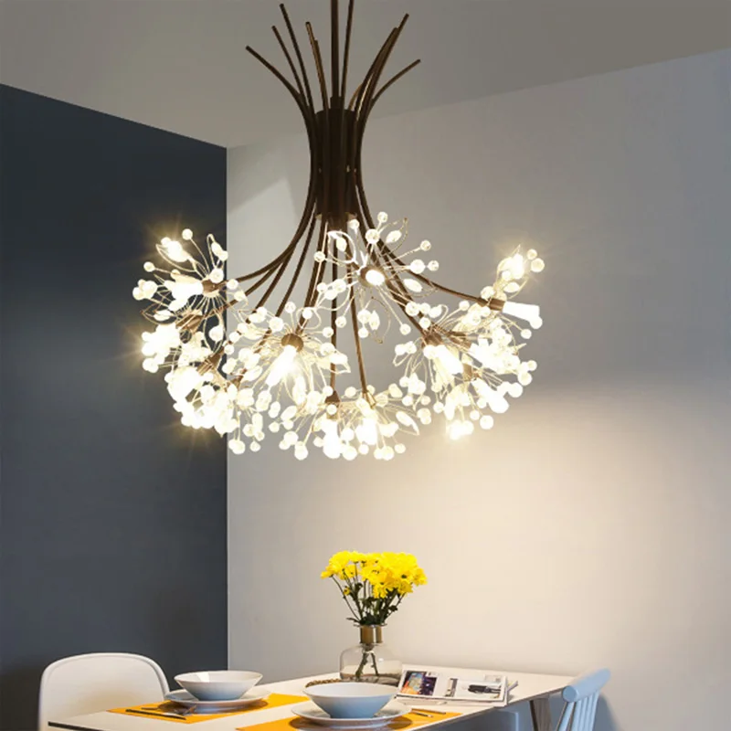 

Nordic Modern Dandelion Shaped LED Chandelier With Petal Shaped Lamp Body Dining Table And Shop Decoration Lighting Fixtures