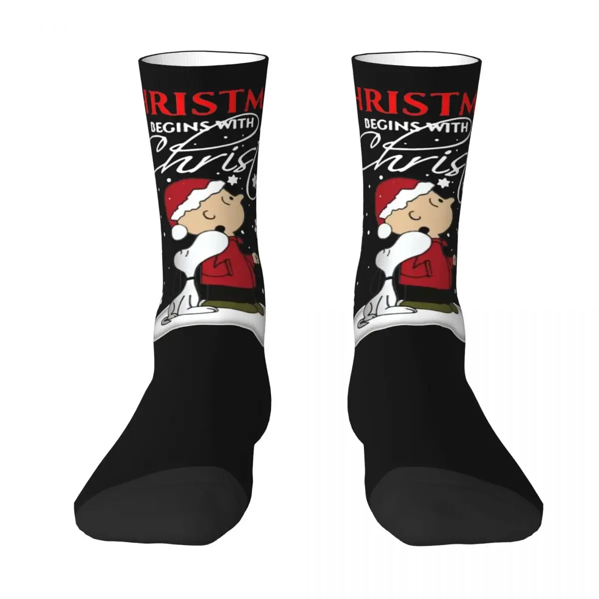 

Crazy Design Christmas Christ Gift Dog Skateboard Socks Polyester Long Socks for Unisex Sweat Absorbing