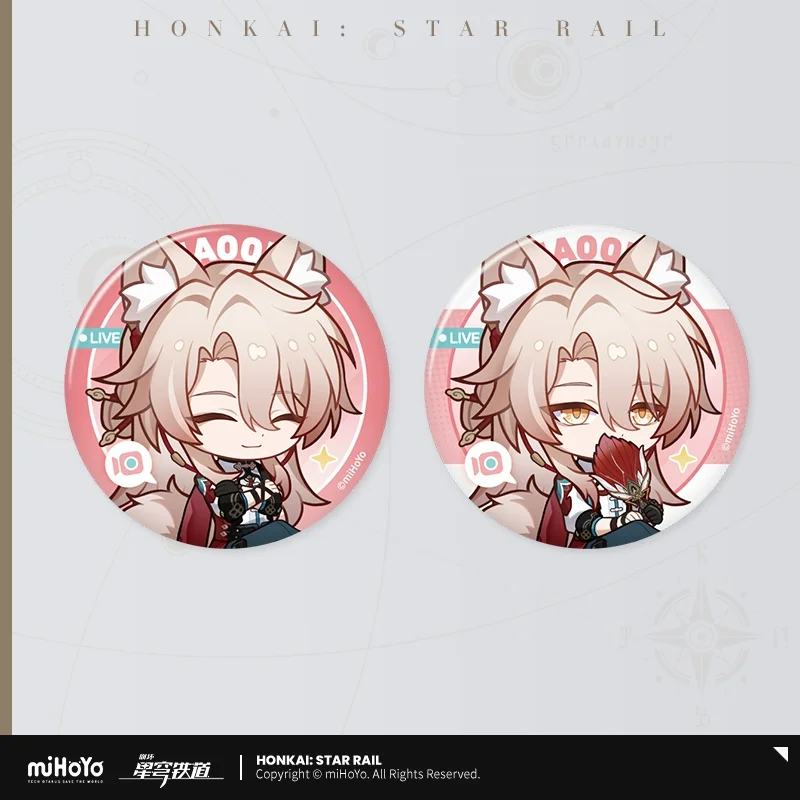Sunsyea Honkai Star Rail Officiële Merch miHoYo Originele Authentieke JMDHKS Serie Badge Set Dan Heng Blade Sunday Aventurine