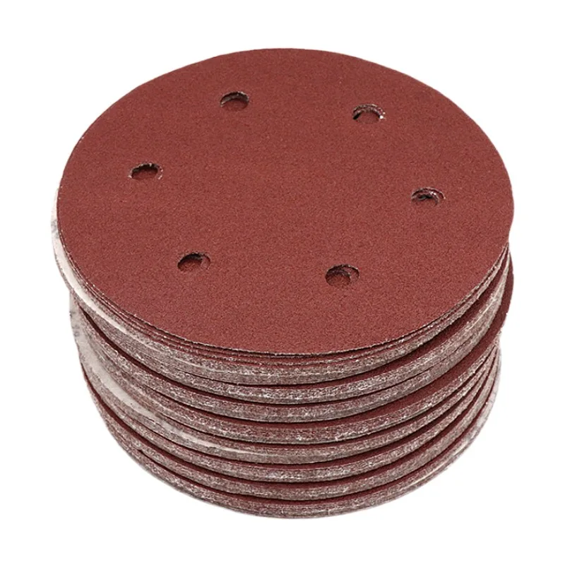 15 Buah 9 Inci 225Mm 6 Lubang Pengamplasan Disk Amplas Berbagai Macam Lubang 40-1000 Grit untuk 215 Listrik Kering Dinding Sander Gelap