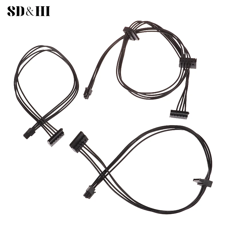 1Pc 35/45/65CM Mini 4 Pin to SATA Power Supply Cable For Main Board Interface SATA SSD HDD Cable