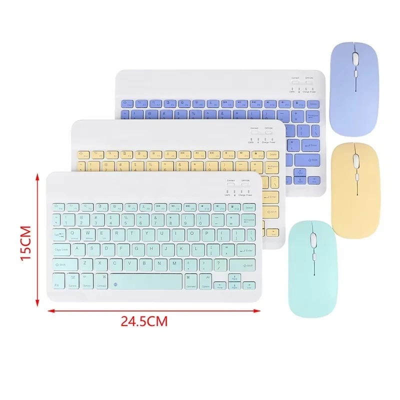 

10inch Hebrew/Spanish//Russian/Korean Bluetooth Keyboard For iPad 10th Air 2 Generation Phone Tablet Portable For Xiaomi Android