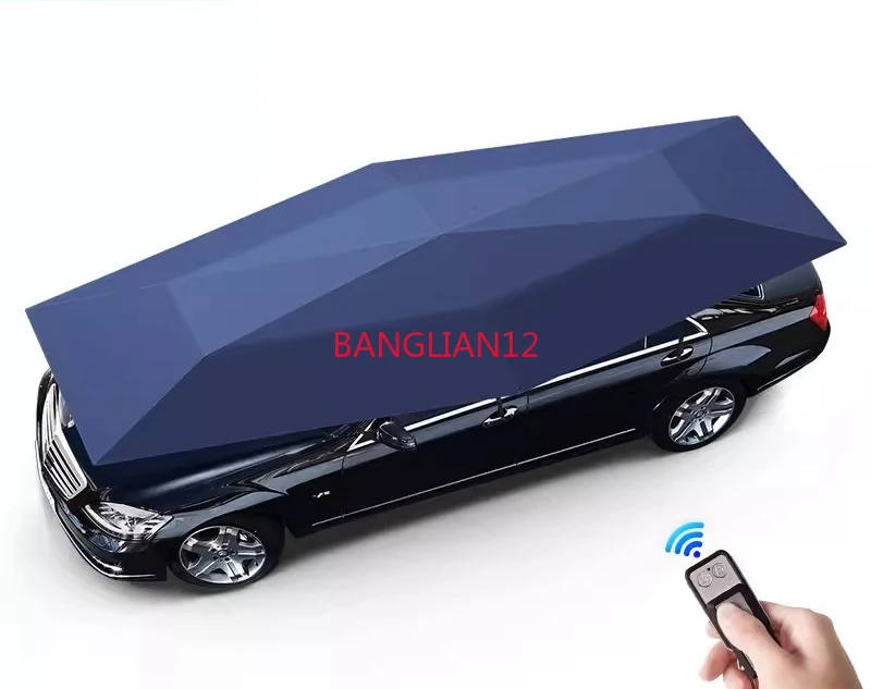 Large fully automatic starting mobile canopy, summer sun protection folding sunshade