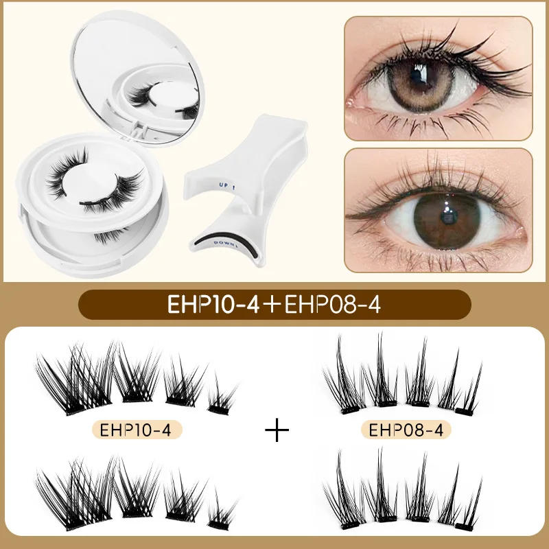 【 Magnetisches Zwei-Set-Set für künstliche Wimpern】 Kleberfreie falsche Wimpern mit natürlichem Gefühl, das Nerzhaar imitiert