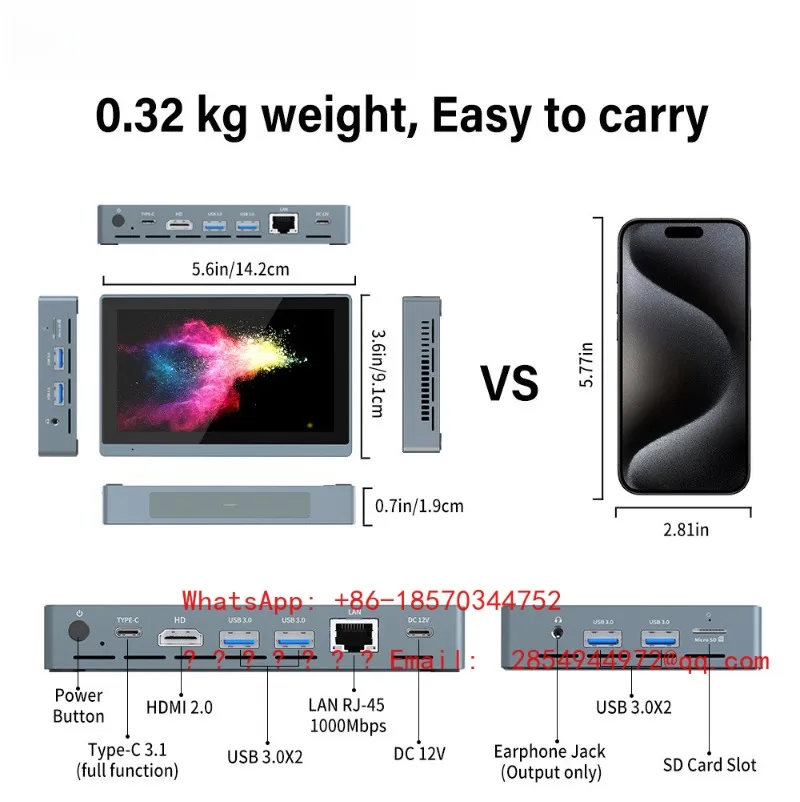 Direct Sales of 5.5-inch Portable Mini Pocket Computer Spray Digital Printing Robot Host