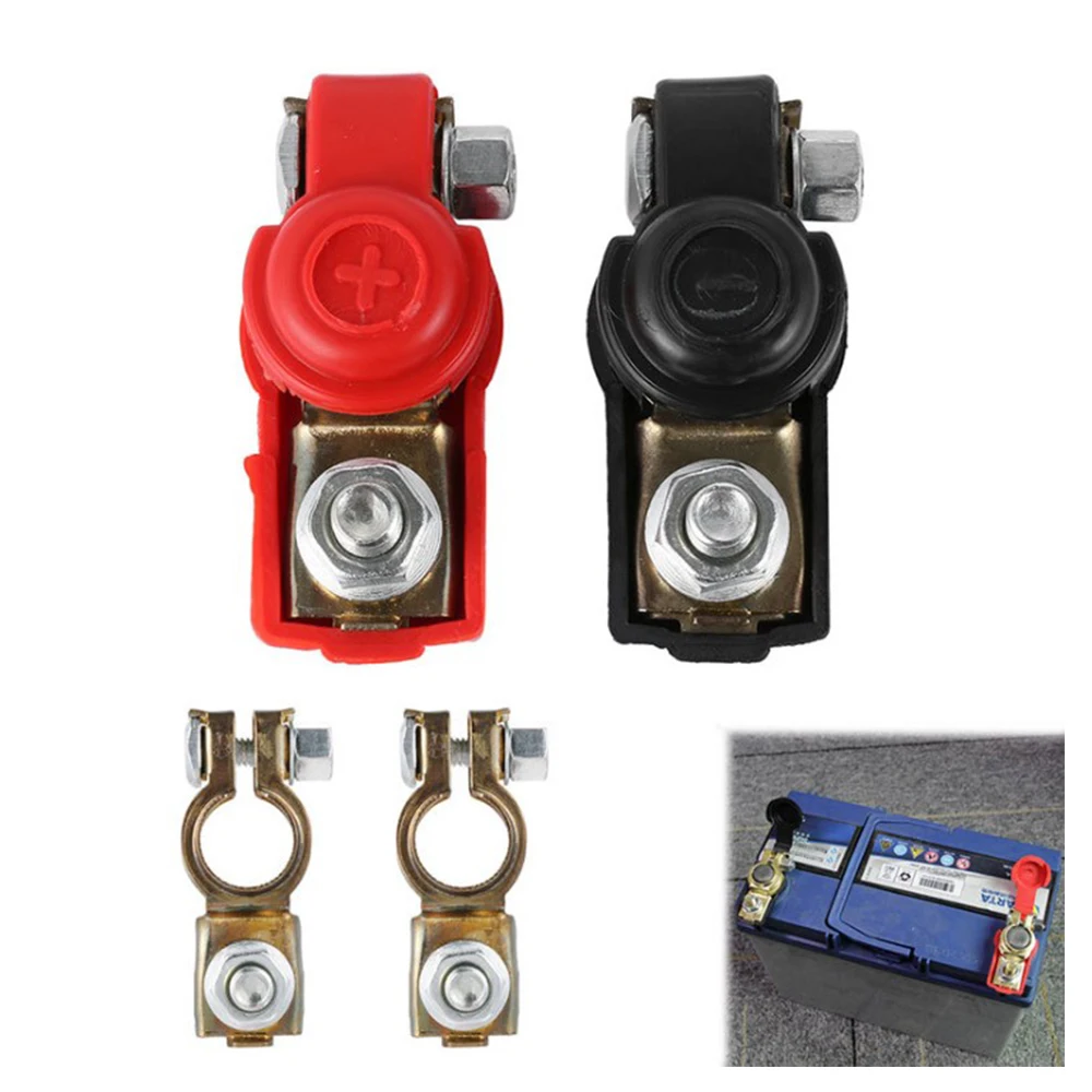 

12V Car Battery Black Red Quick Release Battery Terminal Connector Clamps