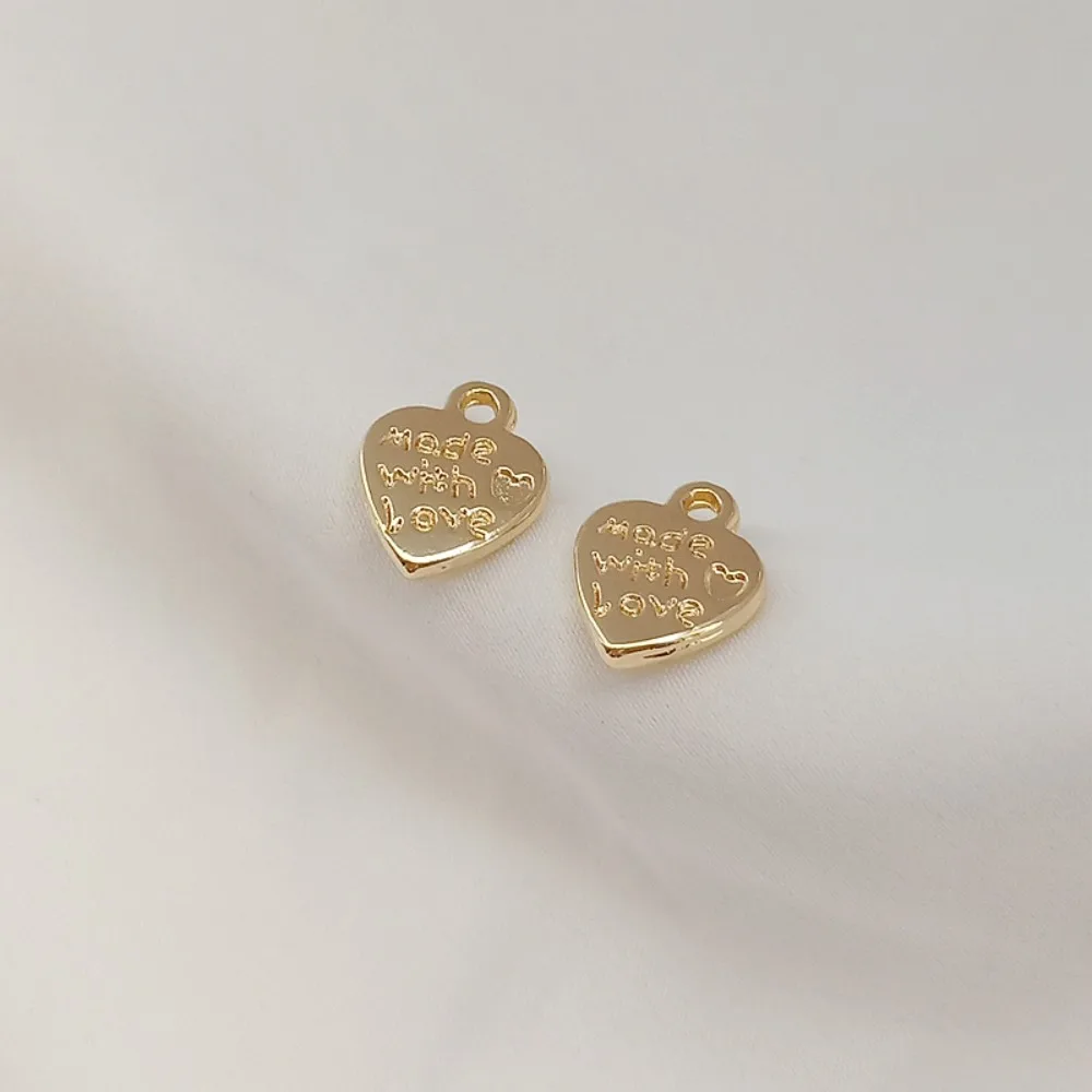 

14K Gold-plated English Word Heart Pendant, Bracelet, Necklace, Earrings, Earrings, Handcrafted DIY Accessory Materials