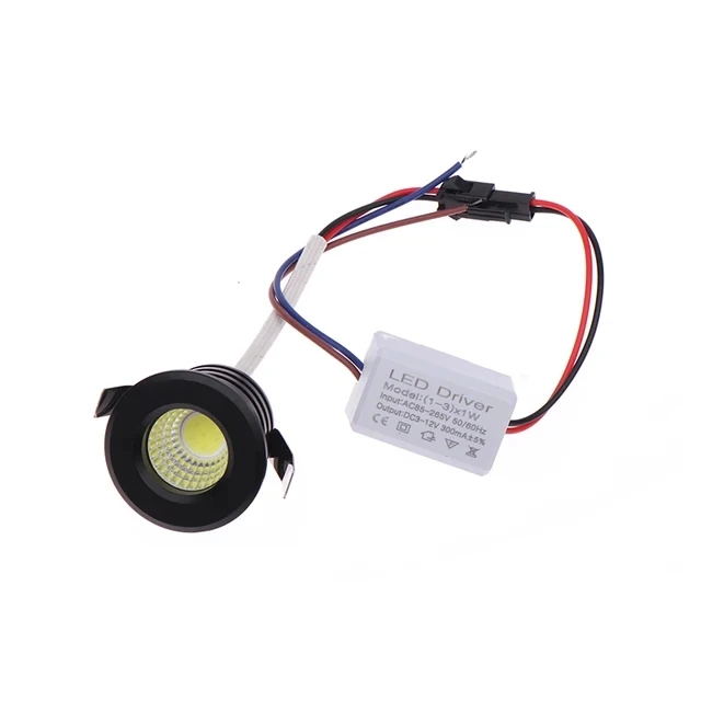 LED New Modern DC12V Mini LED  Spotlights 3W Dimmable Recessed Jewellery Cabinet Downlight Ceiling Spots Bathroom Kitchen Lights