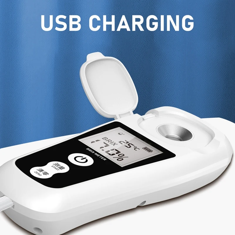 Hot Sale Digital Brix Meter Rechargeable Sugar Saccharometry Meter For Measuring The Liquid Sugar Content Of Fruit Drink Honey
