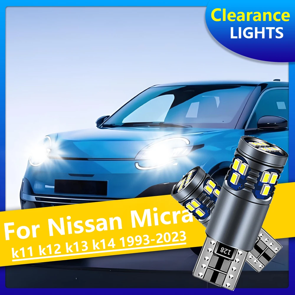 

Новые лампы T10 3014, автомобильный светодиодный габаритный фонарь Canbus для Nissan Micra K11 K12 K13 K14 1993-2016 2017 2018 2019 2020 2021 2022 2023