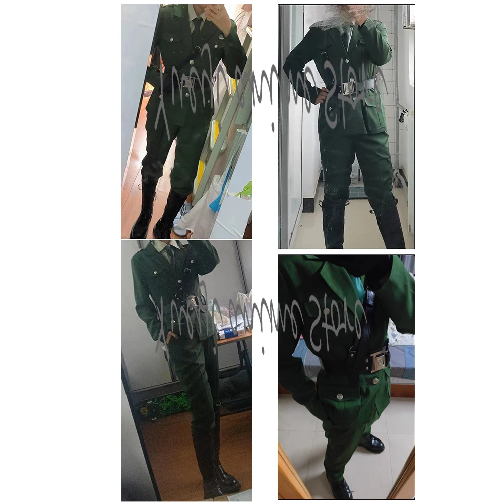 

customized-Anime Hetalia England (UK) Cosplay Costume - Military Uniform Halloween Party Outfit for Men & Women