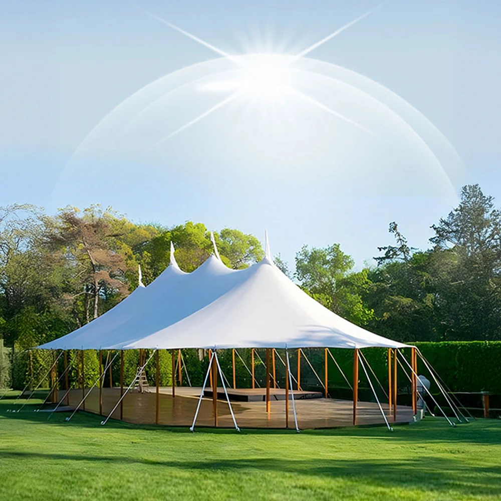 في الهواء الطلق فندق خيمة التخييم فريق بناء القطب خيمة حفلة مطعم منتجع الزفاف خيمة فاخرة رائجة البيع خيمة المظلة البرية الفاخرة #3