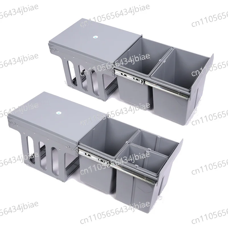 

Kitchen Hidden Storage 400 Series Cabinet with 15L x 2 Pull-Out Sorting Trash Bins (Dual or Triple Bin Plastic)