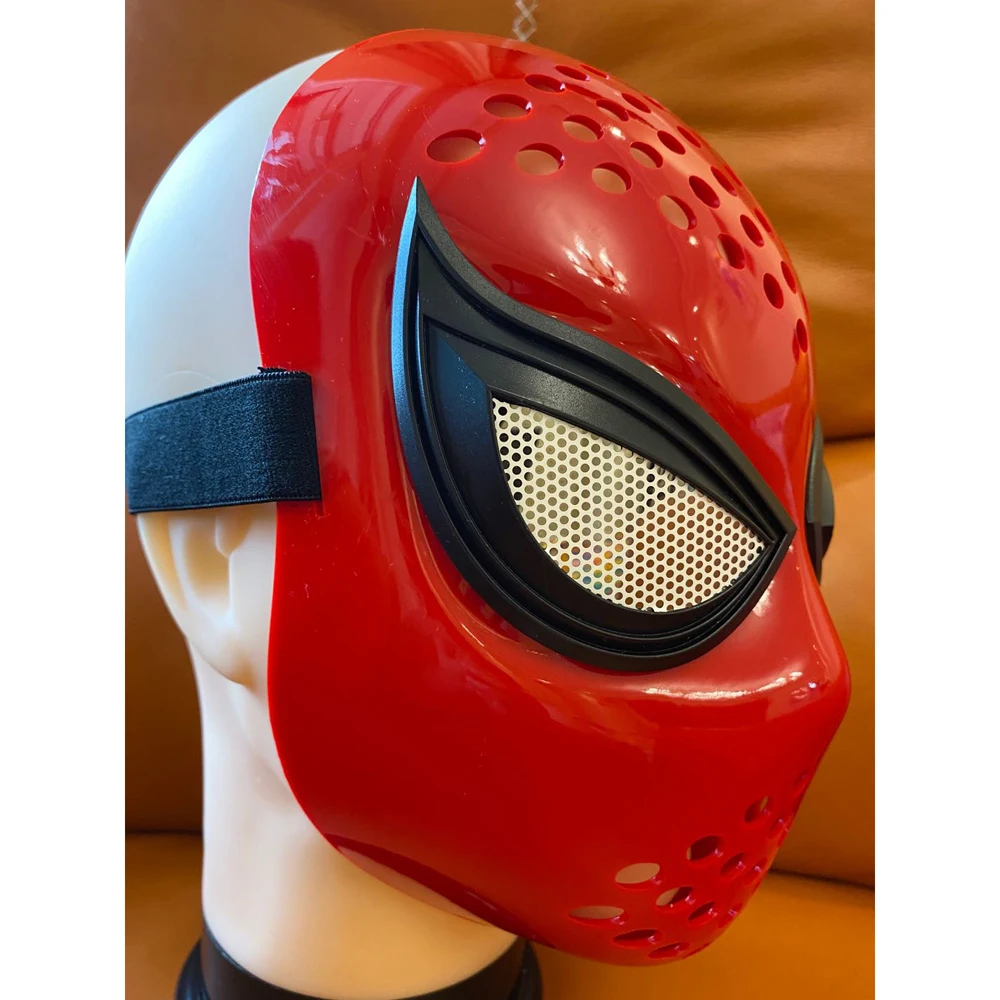 Spider Homecoming Man Far From Home Iron Spider Faceshell Cosplay Mask Helmet Costume Accessory Elastic Straps Red Black Mask