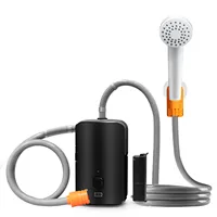 2025 Portable Camping Shower Electric Shower with Battery Powr Display 2 Flow Mode 4400mAh USB Rechargeable Fast Charging 8.2ft