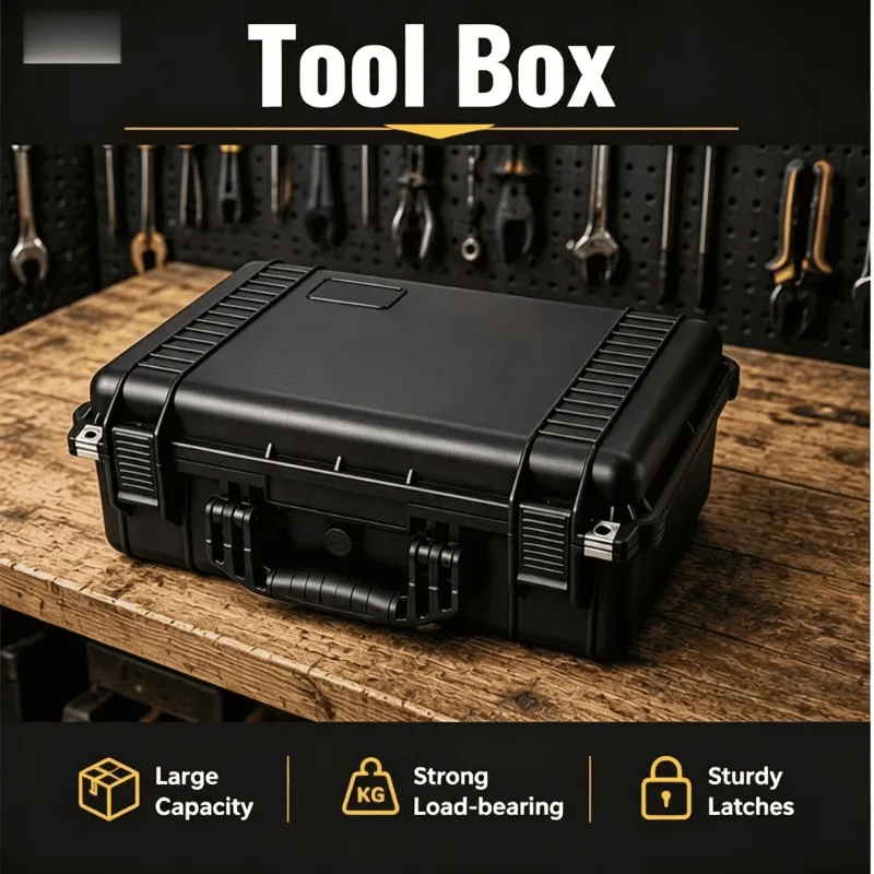 

Heavy Duty Handheld Protective Tool Case Portable Shockproof Waterproof Lockable Foam Insert for Photography Electronics Garage