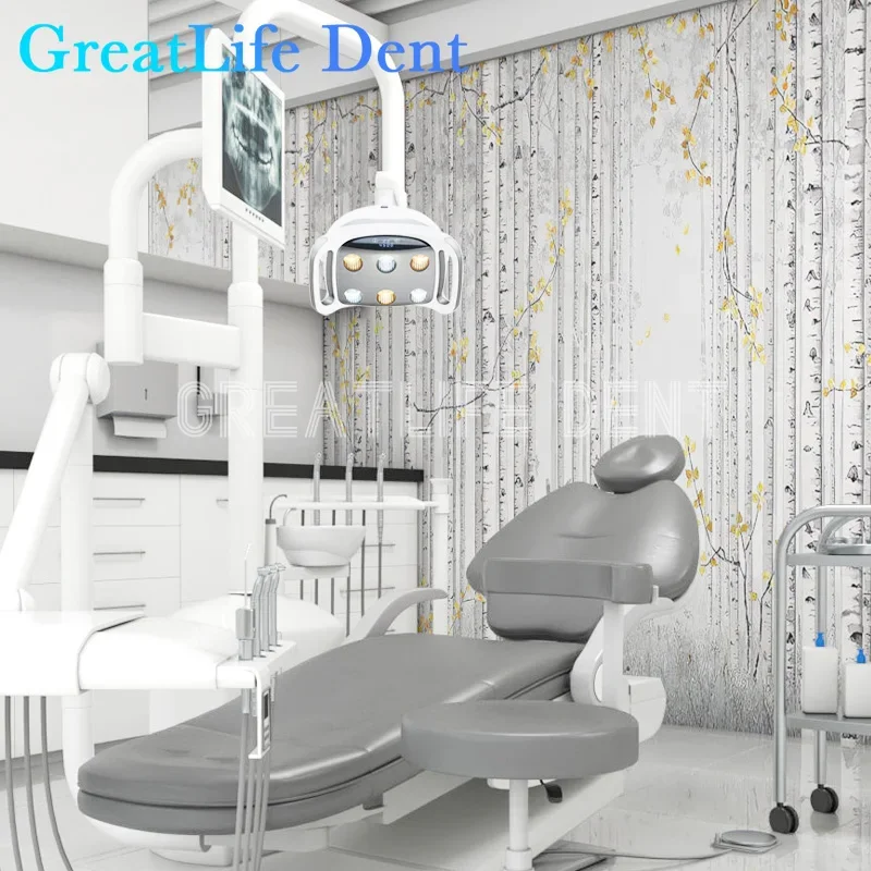 GreatLife Dent 9w 9 LEDs Dental Chair Unit New Design Shadowless Operation  30000lux 6 Light Beads Operating Surgical Led Light