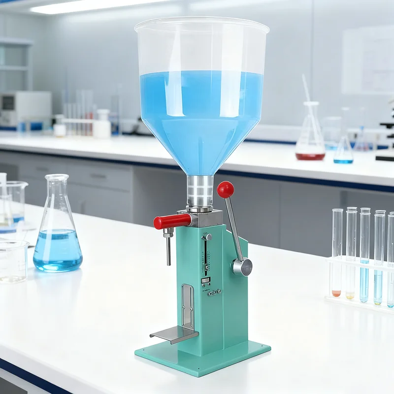 ماكينة تعبئة السوائل اليدوية 5-50 مللي موزع تجاري حشو 10L قادوس قدرة لمعدات زجاجة صلصة العسل التجميلية