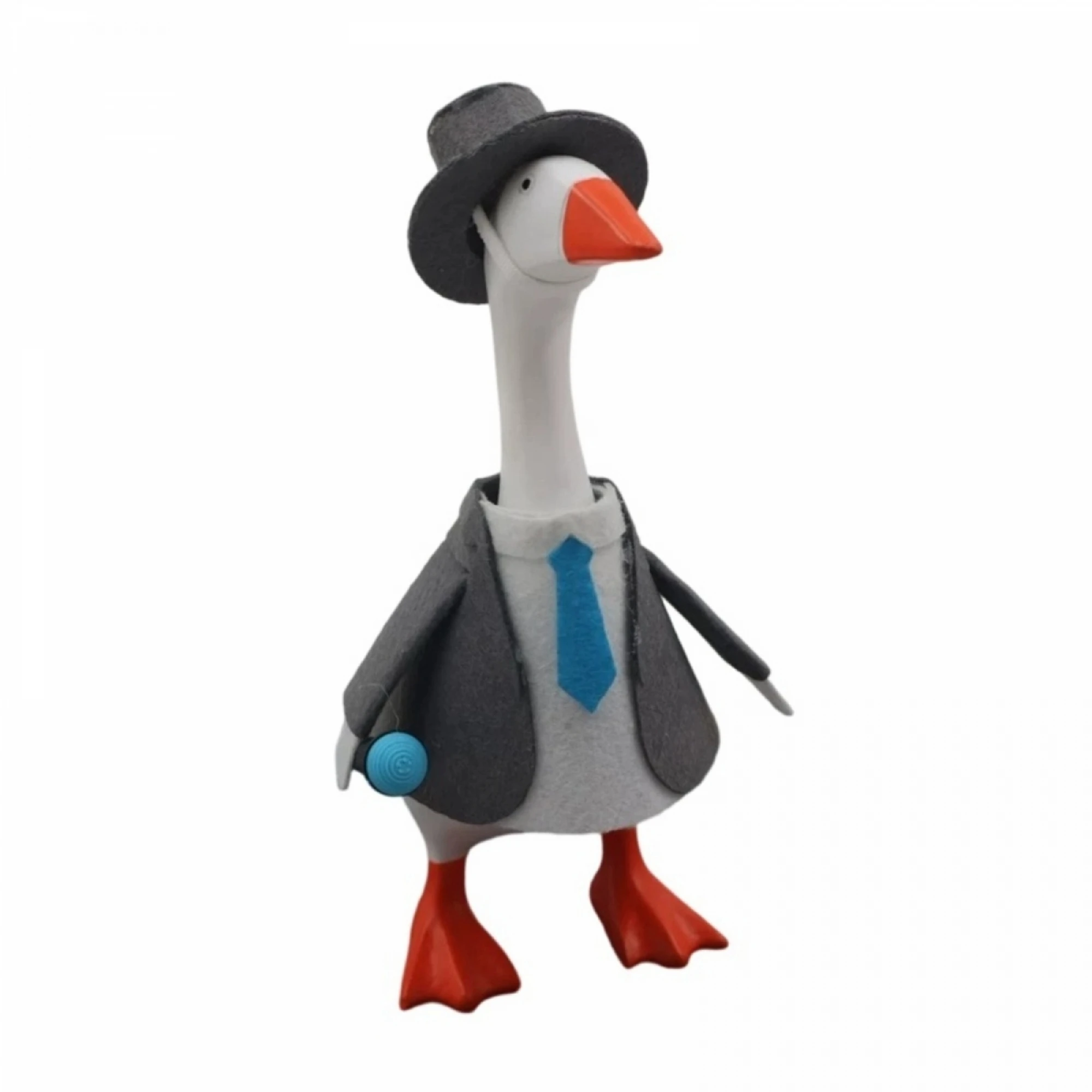7 inch Desk Goose Outfit Mini Goose Business Costume and Top Hat for Party
