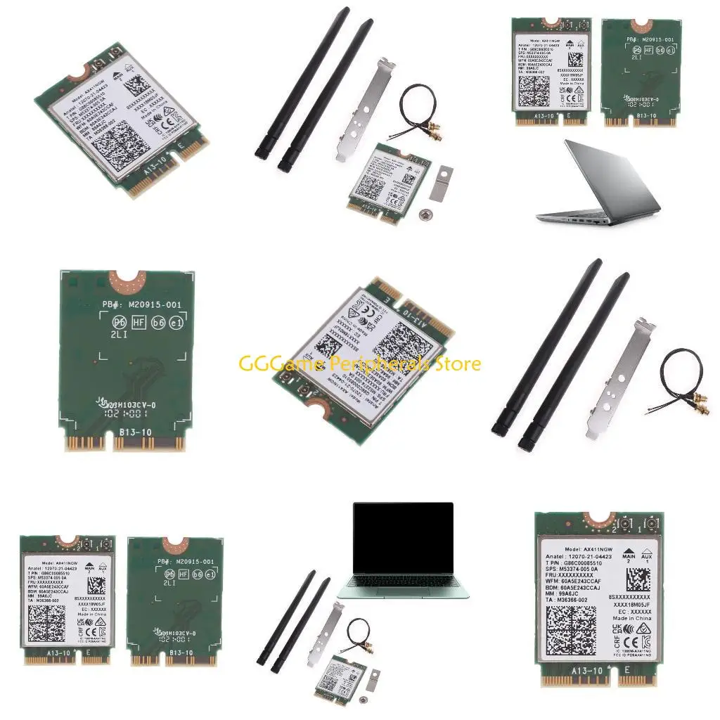 

U55B BT5.3 Card Wifi6E AX411NGW 2.4G 6G Wireless Card Cnvio2 2400Mbps