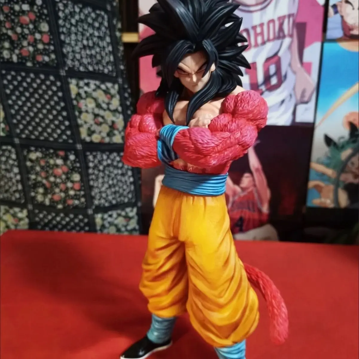 32cm Dragon Ball Z Double Heads Super Saiyan Son Goku Planb Figure Ssj4 Pvc Model Statue Doll Collection Decor Toys Gifts