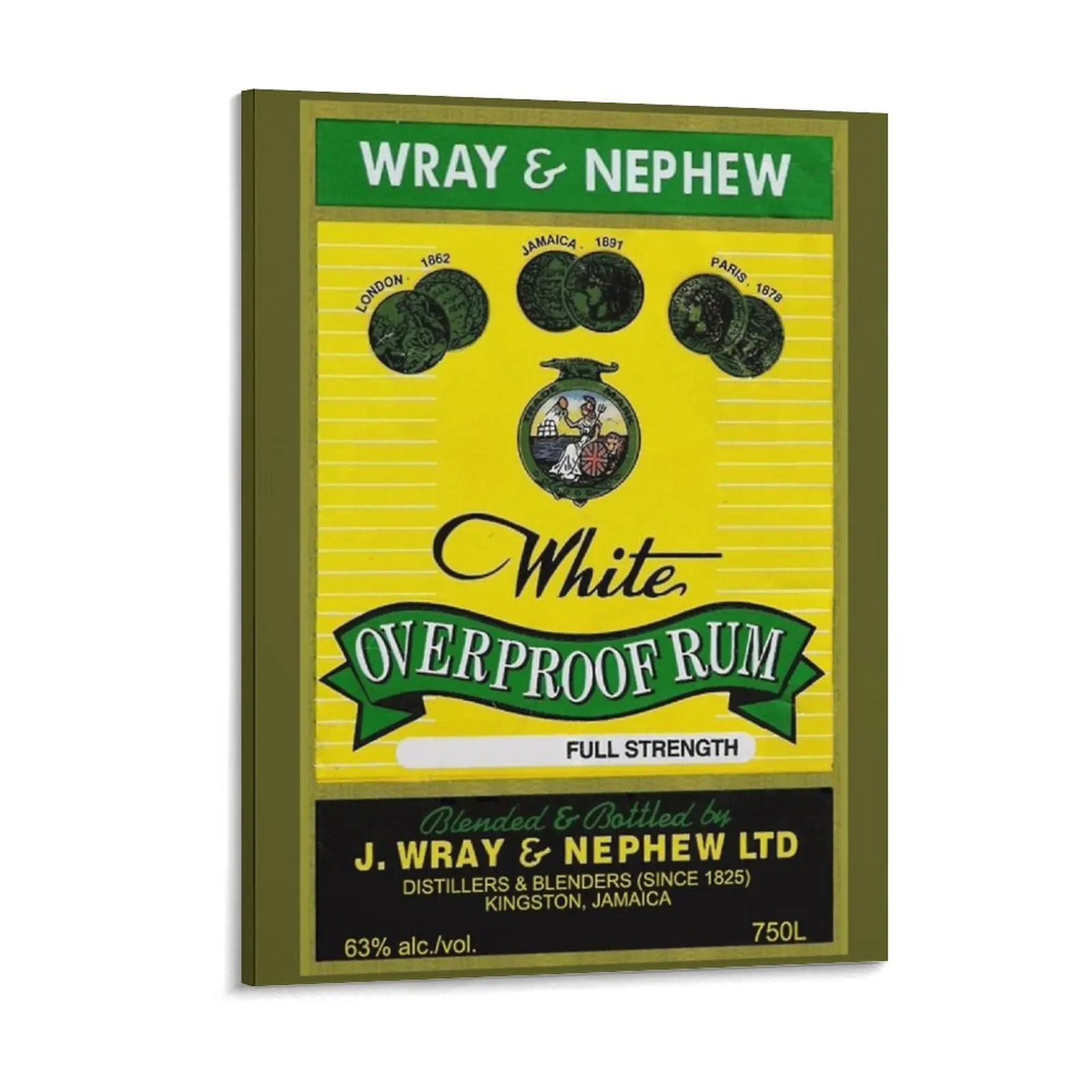 Wray And Nephew Canvas Painting Cinema Kitchen Wall Decor Vintage Mural Framed Wall Painting