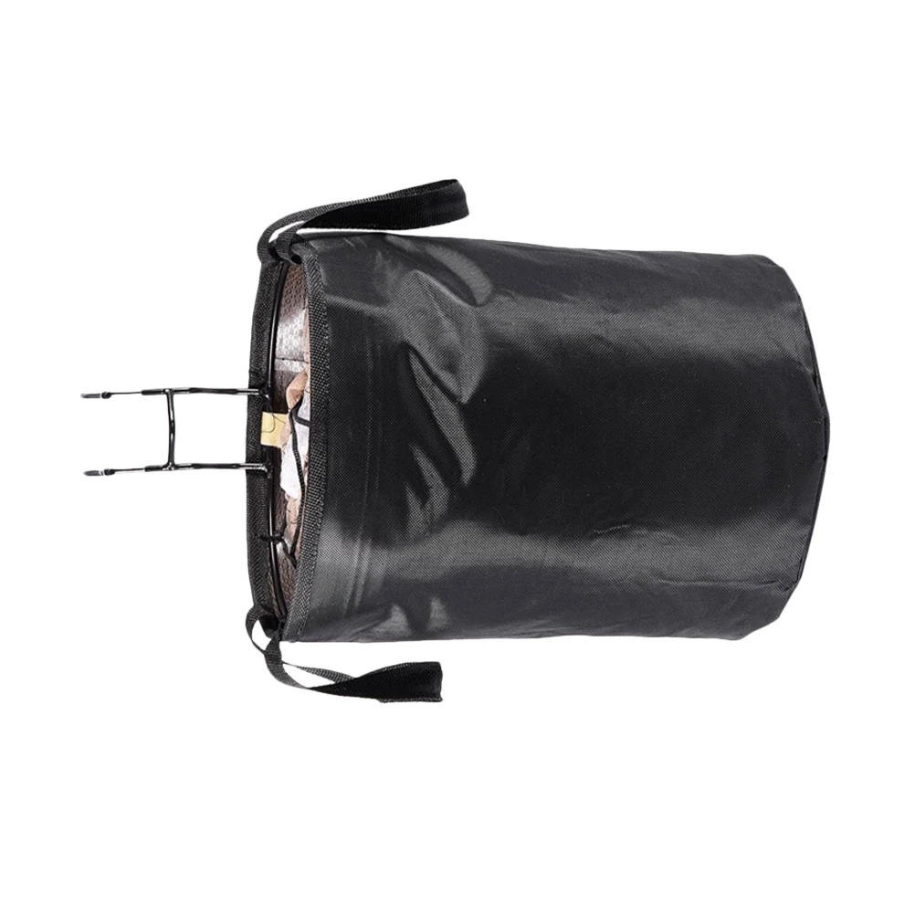 

Front Bike Basket Foldable Detachable Handlebar Storage Bag For Shopping Pet Carrier Outdoor Canvas Durable Black Easy Attach No